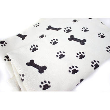 Dog print hot sale bath towels